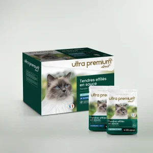 Sachets fraîcheur pour chat sans céréales - Tendres effilés en sauce Thon / Cabillaud - WET16
