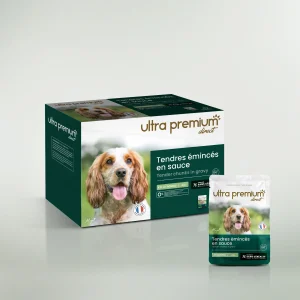 Tendres émincés en sauce pour chien sans céréales - Agneau & haricots verts - WET26